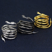 Load image into Gallery viewer, The Mortal Instruments City of Bones Isabelle Serpent Snake Bracelet Curved Chunky Stretch Cuff Bangle Retro Snake Bangle Gift